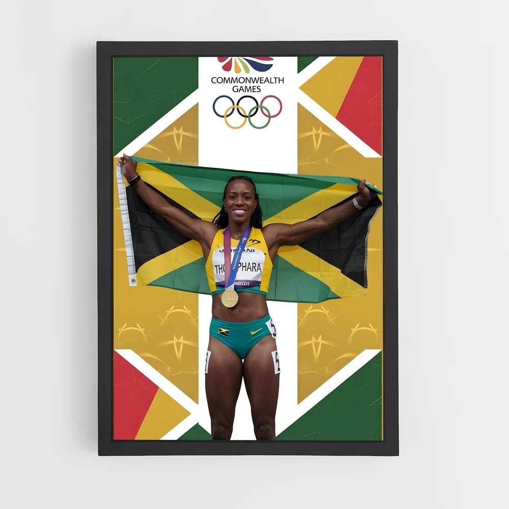 Poster L'Étoile Jamaïcaine – affiche Athlétisme (vue 2)